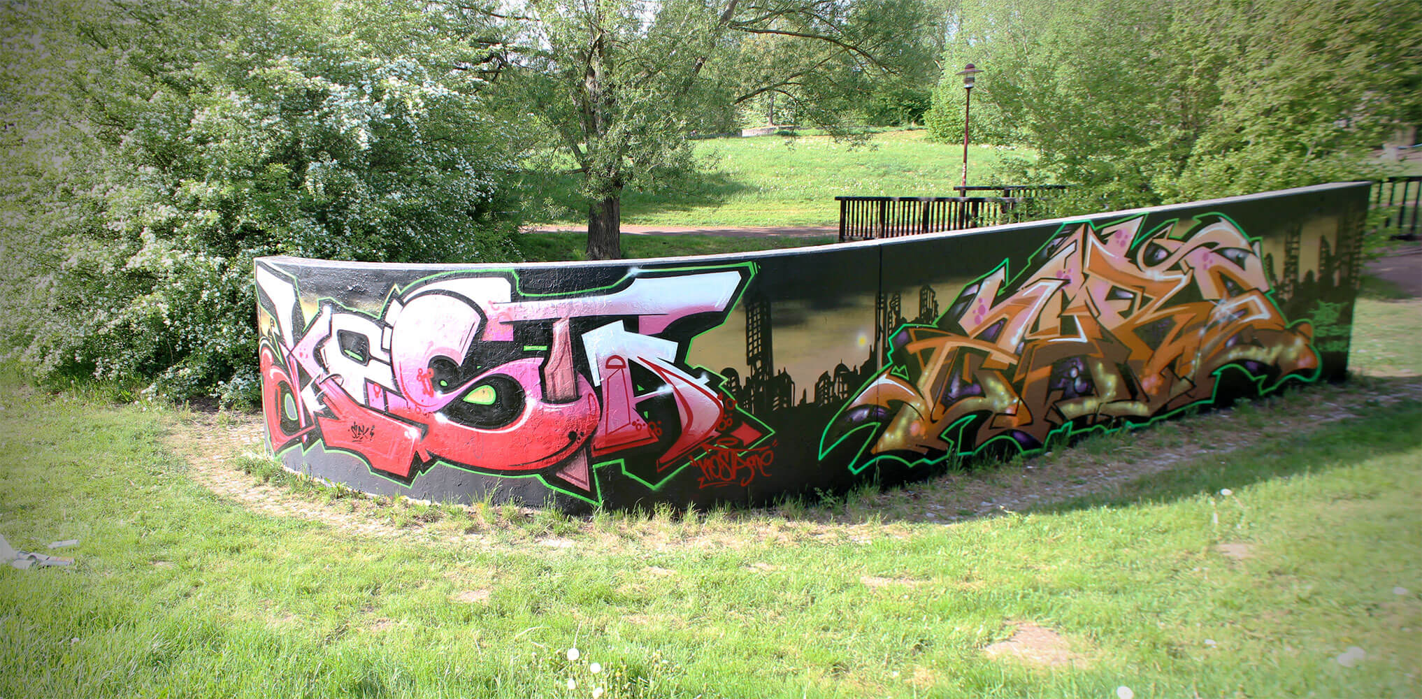 Kosta and Zare Graffiti in a Park 2015
