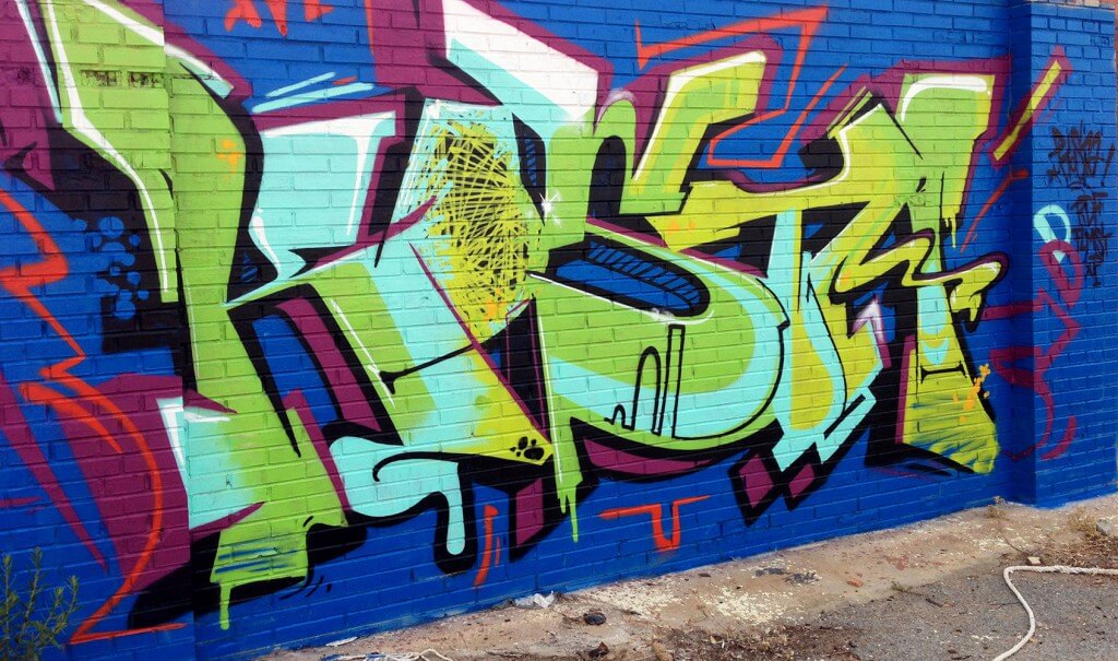 Graffiti in Malaga "Kosta" by artist Max Kosta 2015