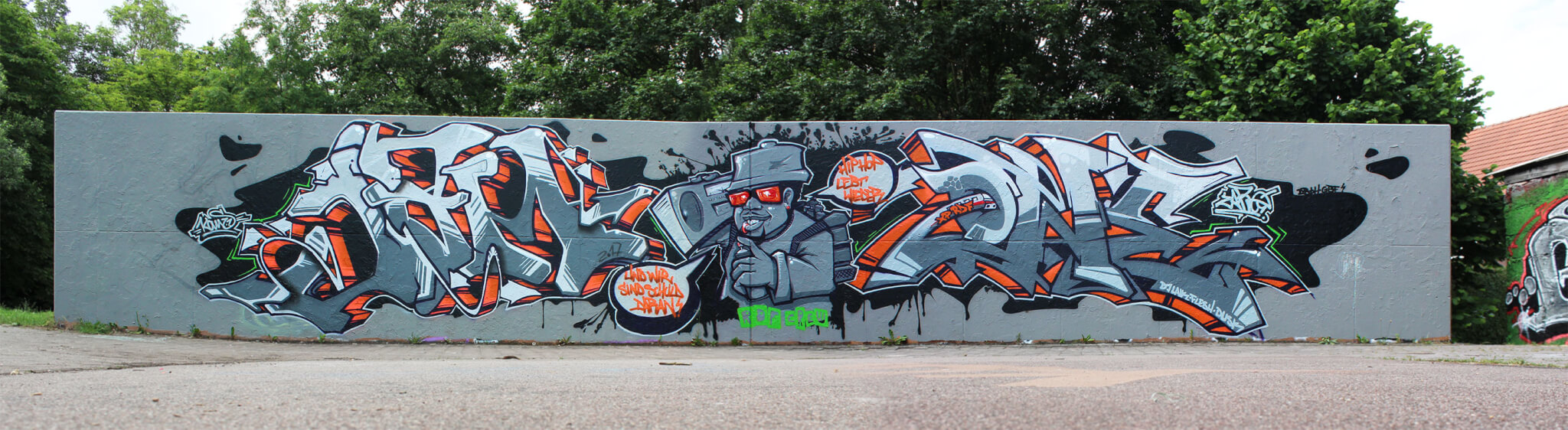 Jam One Graffiti von Kans, Kosta und Zare in Bad Salzungen 2017