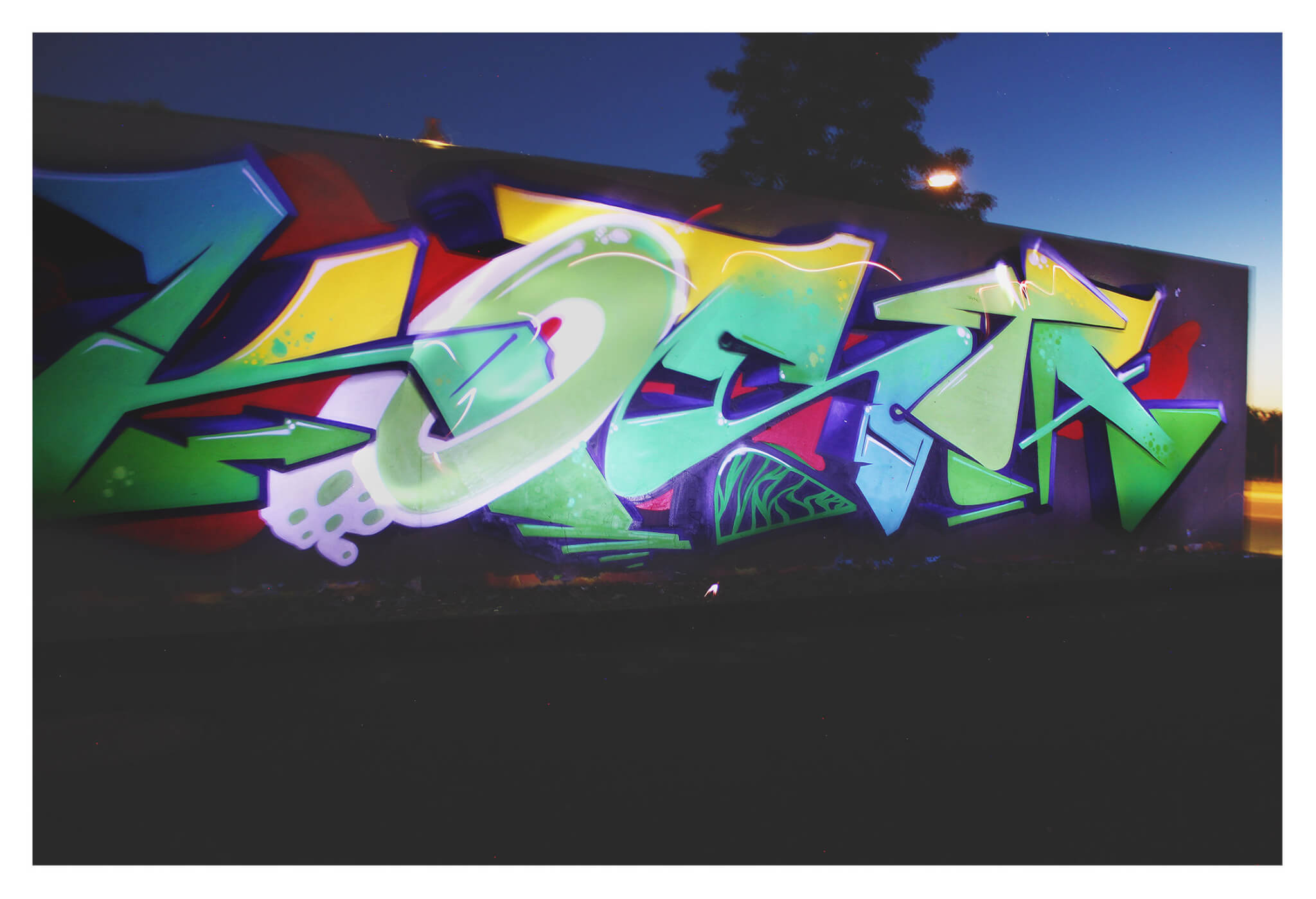 Kosta Lightpainting Graffiti am Pressenwerk 2017